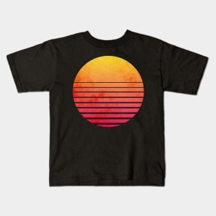 Vintage Outrun Retro Sun Kids T-Shirt